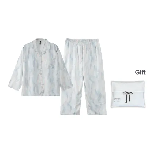 WANANNI Пижамный комплект Женская Сумка для покупок Небесно-голубой