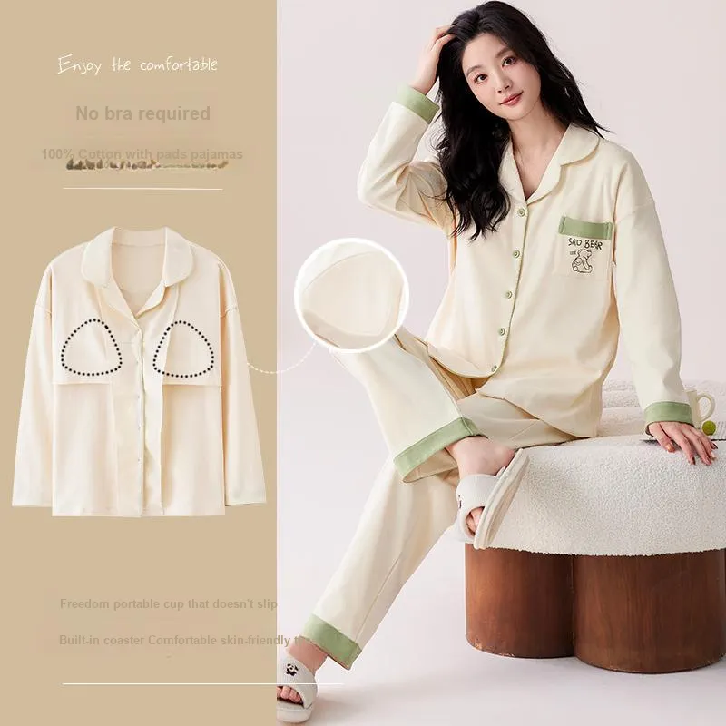 Pretty Lady Pajama Set Women's Ecru-4