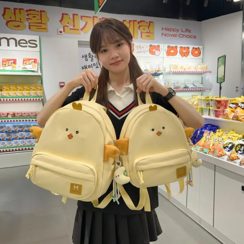 HCXK Nylon Backpack Unisex Yellow/Black/White-2