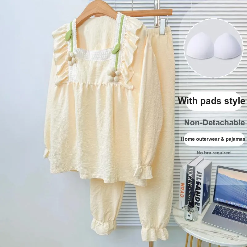 Sleeping Beauty Pajama Set Women's Apricot-2
