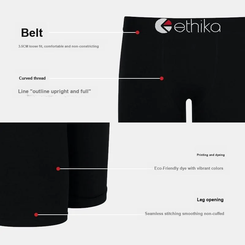 ETHIKA Underpants Men's 2 Pack Black-2