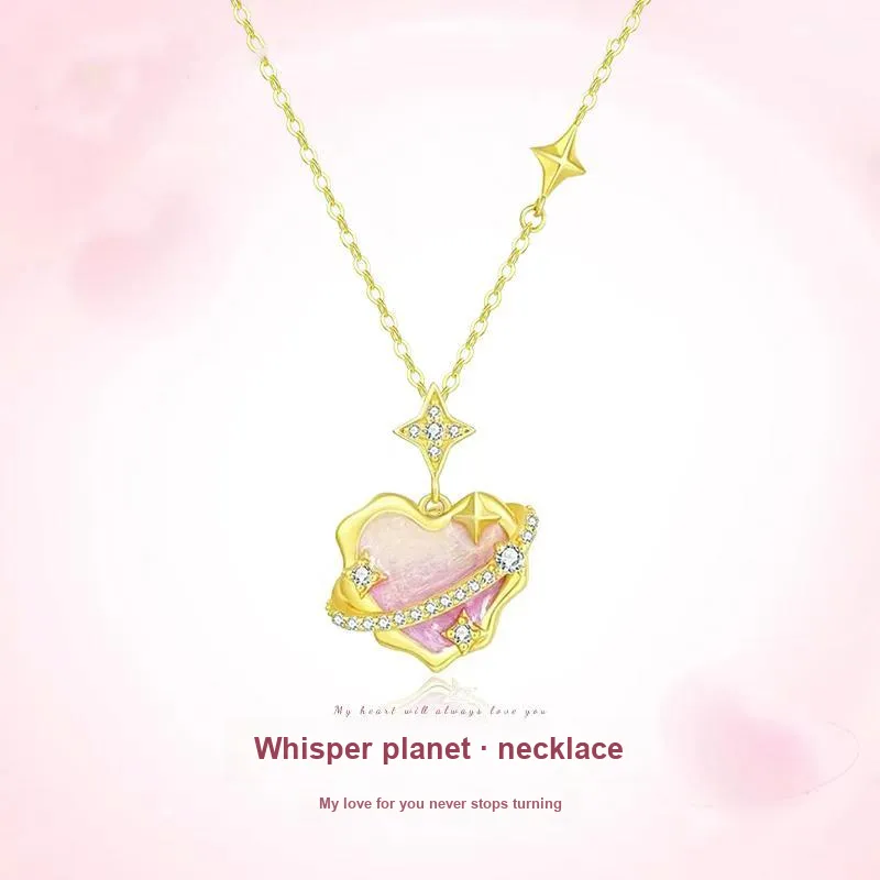 WINY 925 Sterling Silver Necklaces Women's Pink-1
