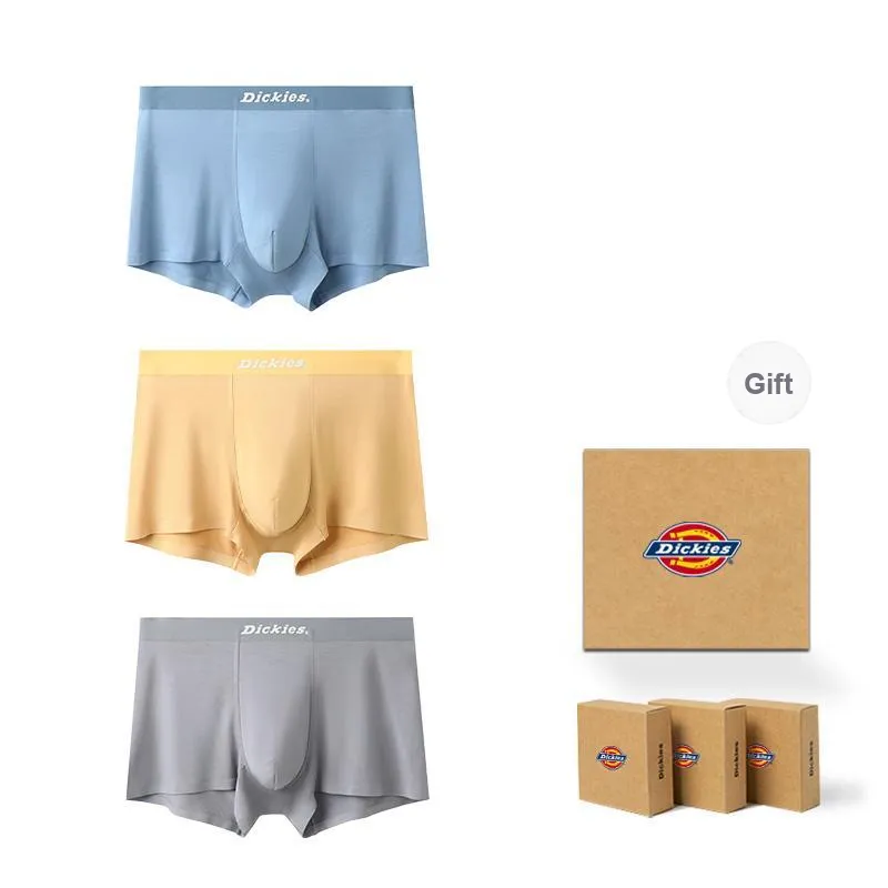 Dickies Underpants Men's Skin Friendly Seamless Breathable Boxer Box 3 Pack-6