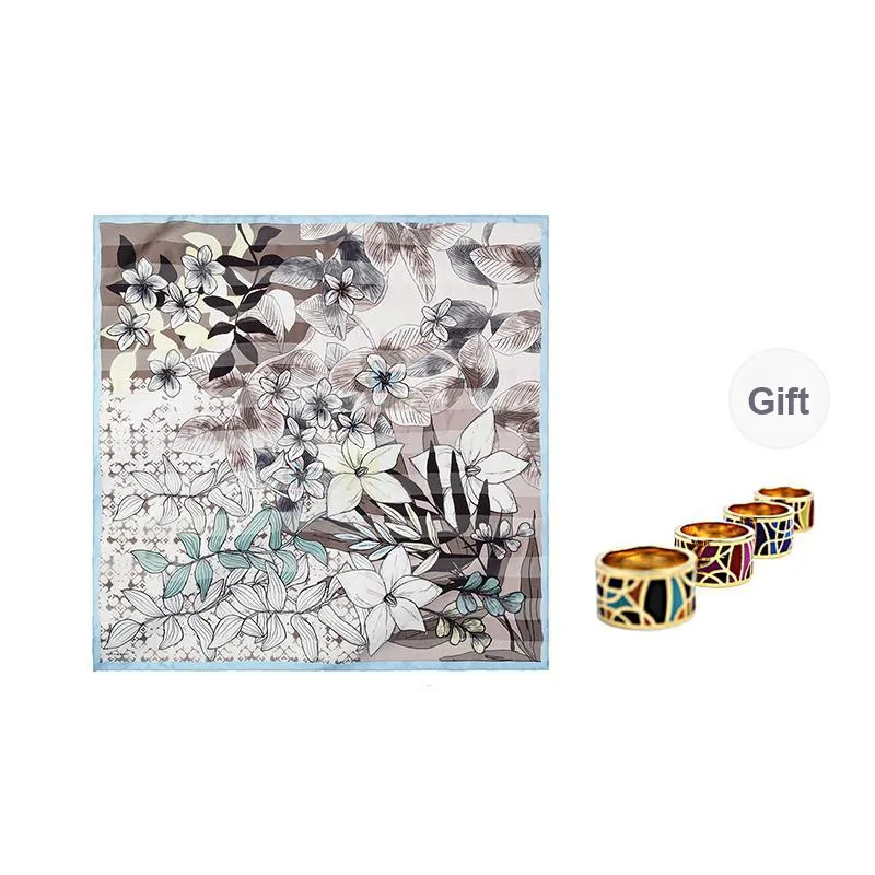 MARJAKURKI Silk Large Scarf Women's-0