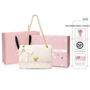 JUST STAR Artificial Leather Shoulder Bag Women's White