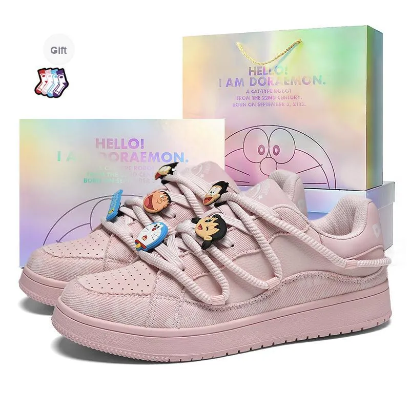 DoraemonA Box Limited Edition Puffy Shoes Low-Top Skateboard Shoes Unisex-273