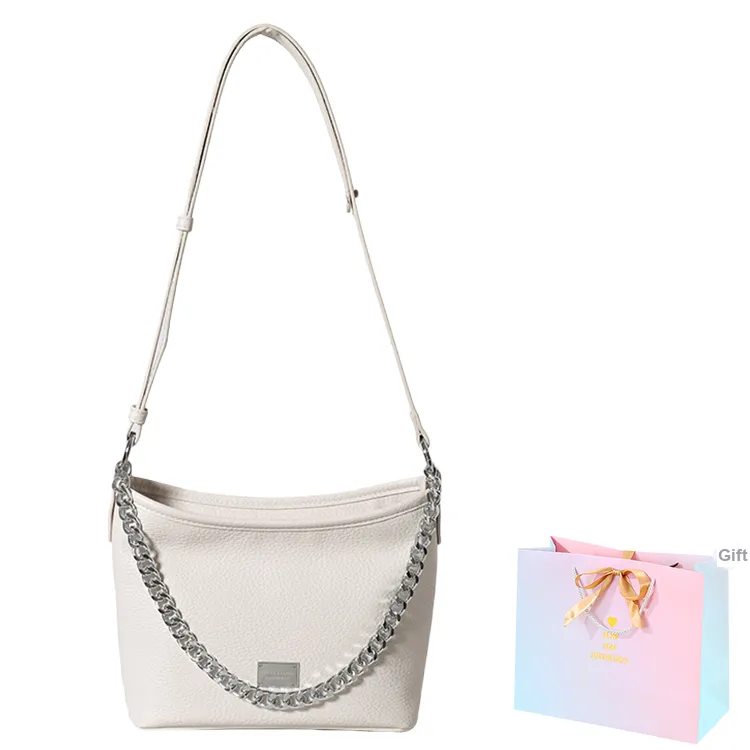 SUPERCUTE PU Crossbody Bag, Shoulder Bag Women's White/Silver/Black/Brown-21