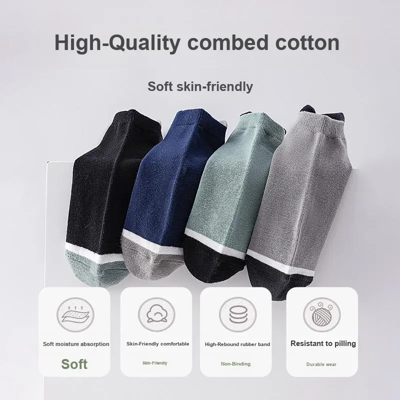 MIIOW Ankle Socks Men's Shopping Bag 5 Pack-2