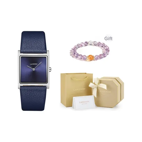 LANZOOM Винтажные часы с квадратным циферблатом ремешок кварцевый механизм женские часы окружность запястья синий циферблат