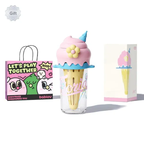 BABLOV Ice Cream Cup, Plastic Water Cup 460ml
