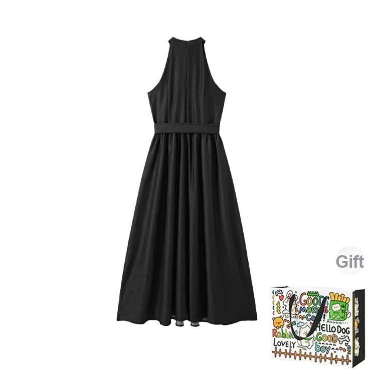 ZVJH Sleeveless Dresses Women's Black Shopping Bag-1