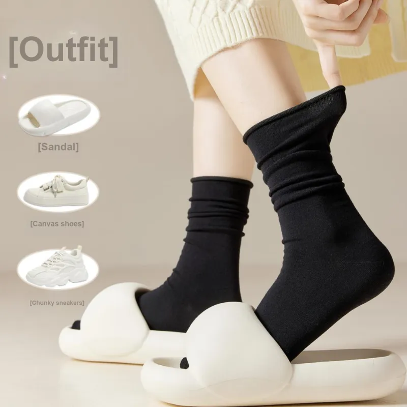 MIIOW Mid Calf Socks Women's 5 Pack-6