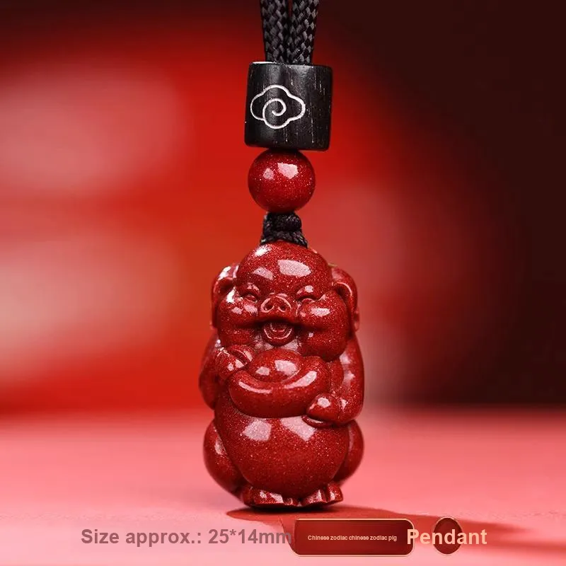 Dora Skewers Cinnabar Jade Pendants Unisex-23