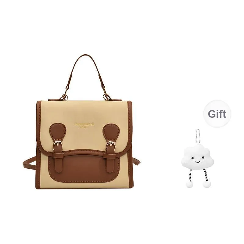 JANE KLAIN Synthetic Leather Backpack Regular Women's Brown/Khaki/Coffee-5