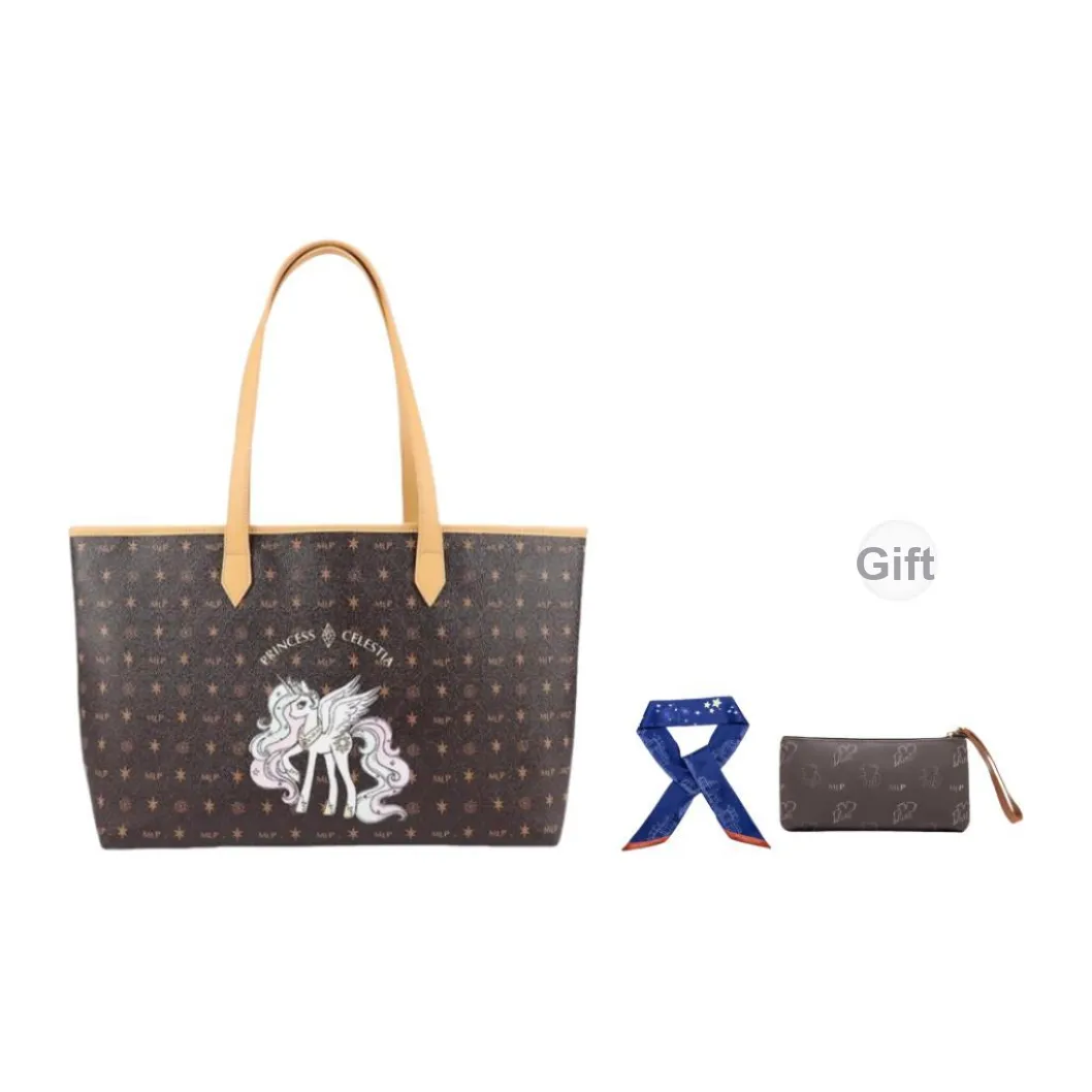 PinkyPinky My Little Pony PVC Tote Bag Shoulder Bag Regular Women's Brown/Ecru