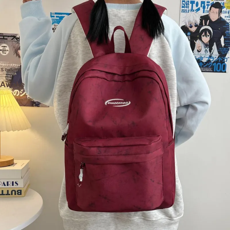 Yalu Nylon Backpack Regular Unisex Black/Red/Green/Blue/White-9