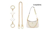White Four-Leaf Clover+Decorative Chain 40cm