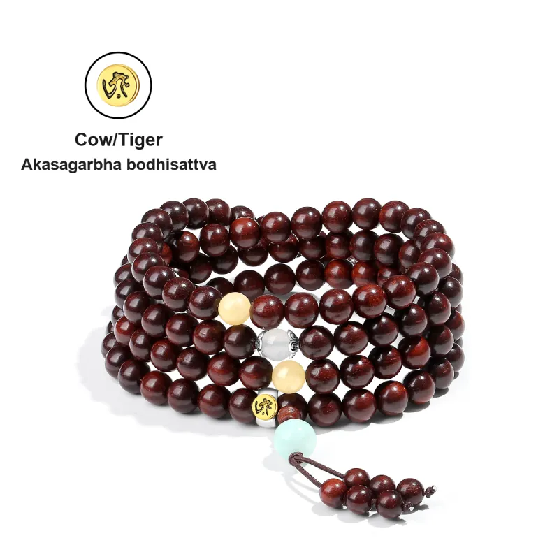 PUTUOSHANWENCHUANG Bloodwood Bracelets Unisex-5