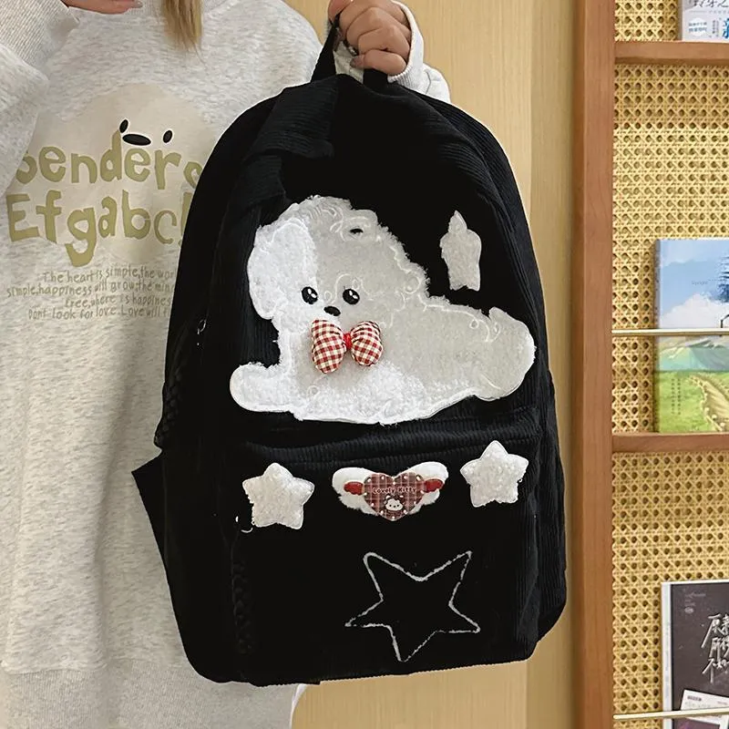 Moonshine Nylon Backpack Unisex Brown/White/Black-5
