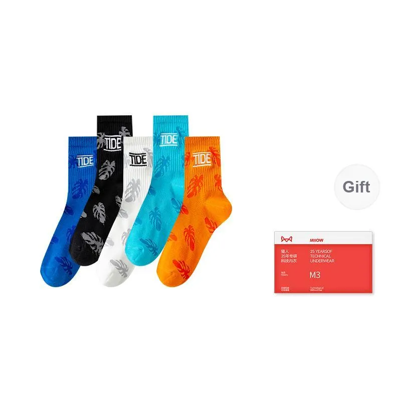 MIIOW Trend Party Series Mid-Calf Socks Men's Shopping Bag Combo Set-9