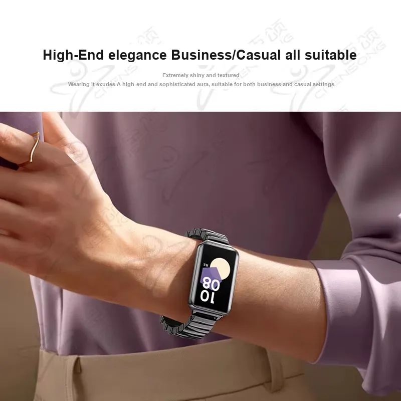 FZRT Huawei Honor Compatibility Watch Band 167mm Stainless Steel, Zinc Alloy Material-4