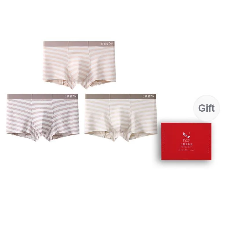 RED DRAGONFLY Cotton Panties Men's 3 Pack Gift Box Set-7