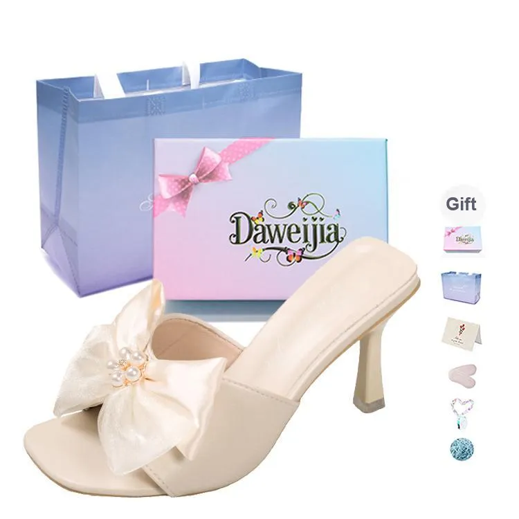 Dawei's House Rubber Sole Slip Resistant Quick Dry Slide Slippers Women's Gift Box Set-10