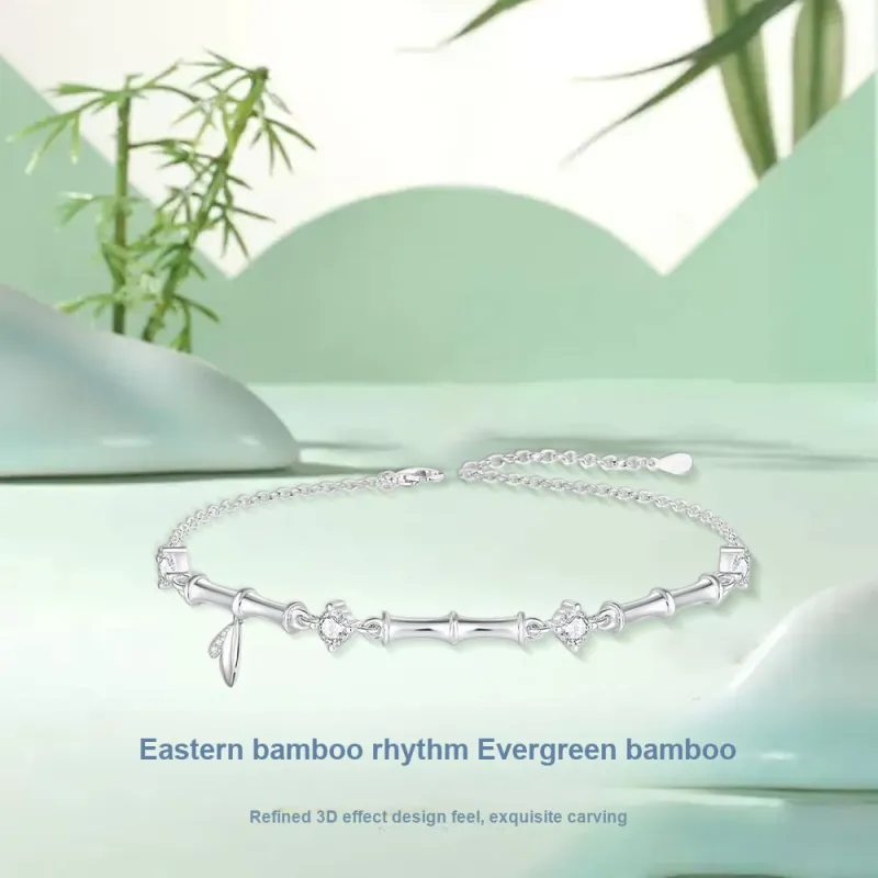 NUSQ Sterling Silver With Zircon Bracelets Women's-9