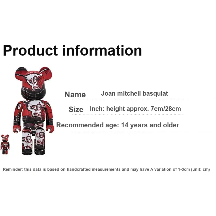BE@RBRICK Jean Michel Basquiat 5th Generation Trendy Figures-3