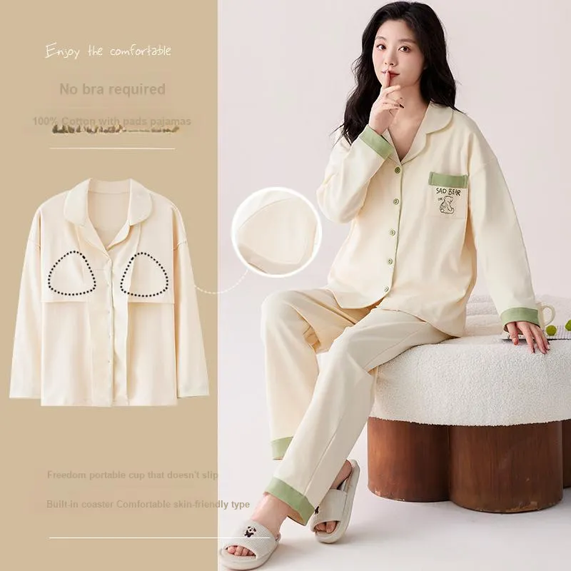 Pretty Lady Pajama Set Women's Ecru-3