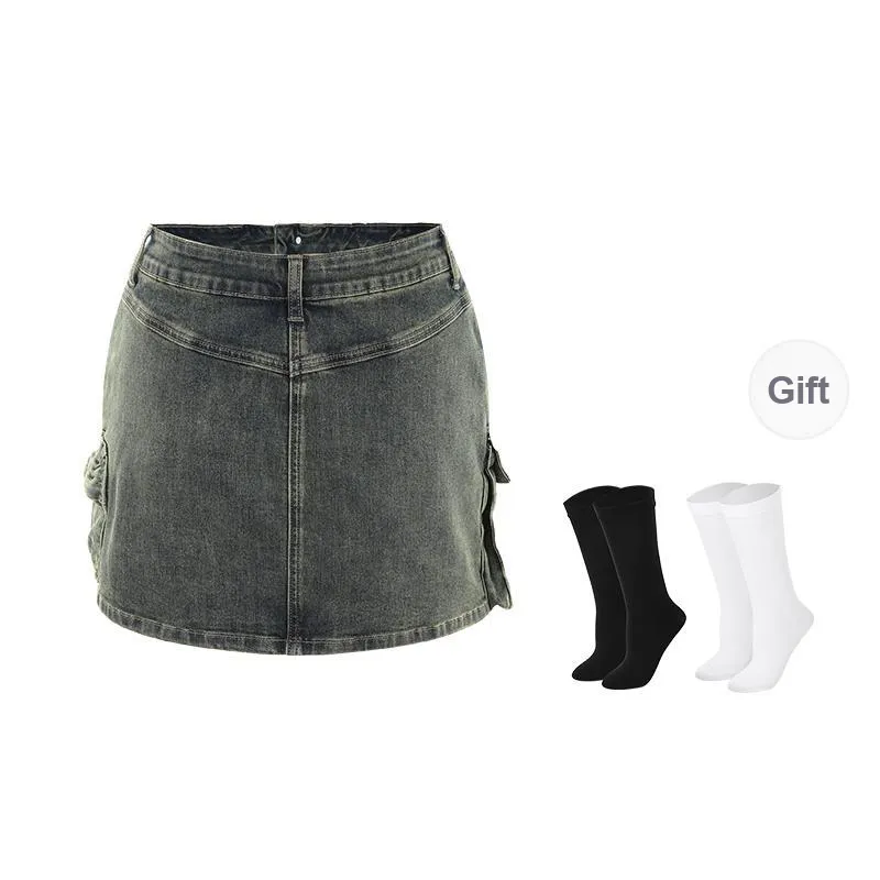 BSEVENI Denim Short Skirts Women's-6