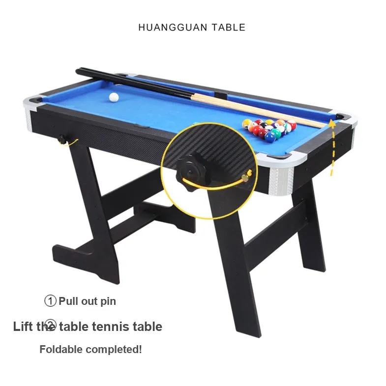 HUANGGUAN Foldable Pool Table, Indoor Billiard Toy, Small Billiard Indoor Table Board Games-3