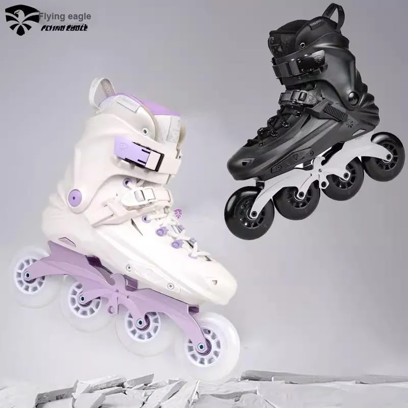 FLYING EAGLE Inline Skates Pp+pu Casual, Commuting, Street Cruising Unisex 36 46 X7D Meteorite Black, Elegant White-1