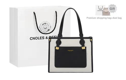 CNOLES Handbags Black/White Rose