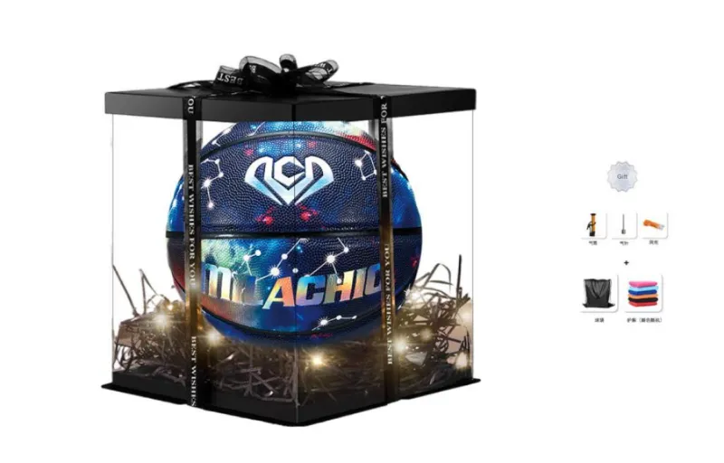 MILACHIC PU Basketball Starry Sky Glow In The Dark Size 7 Ball Training-6