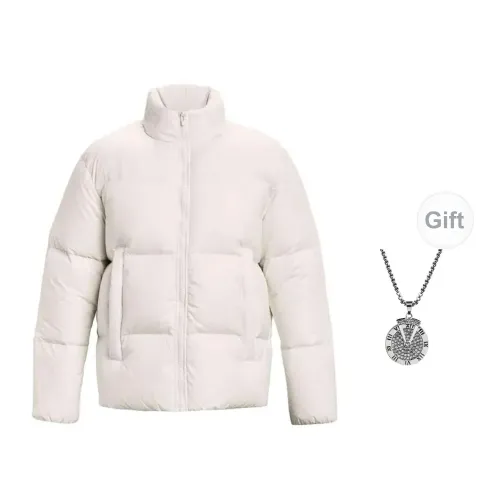 Under Armour Down Jackets Unisex White With Free Necklace