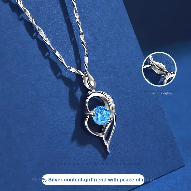 Hurry That Year S999 Fine Silver Necklaces Women's-3