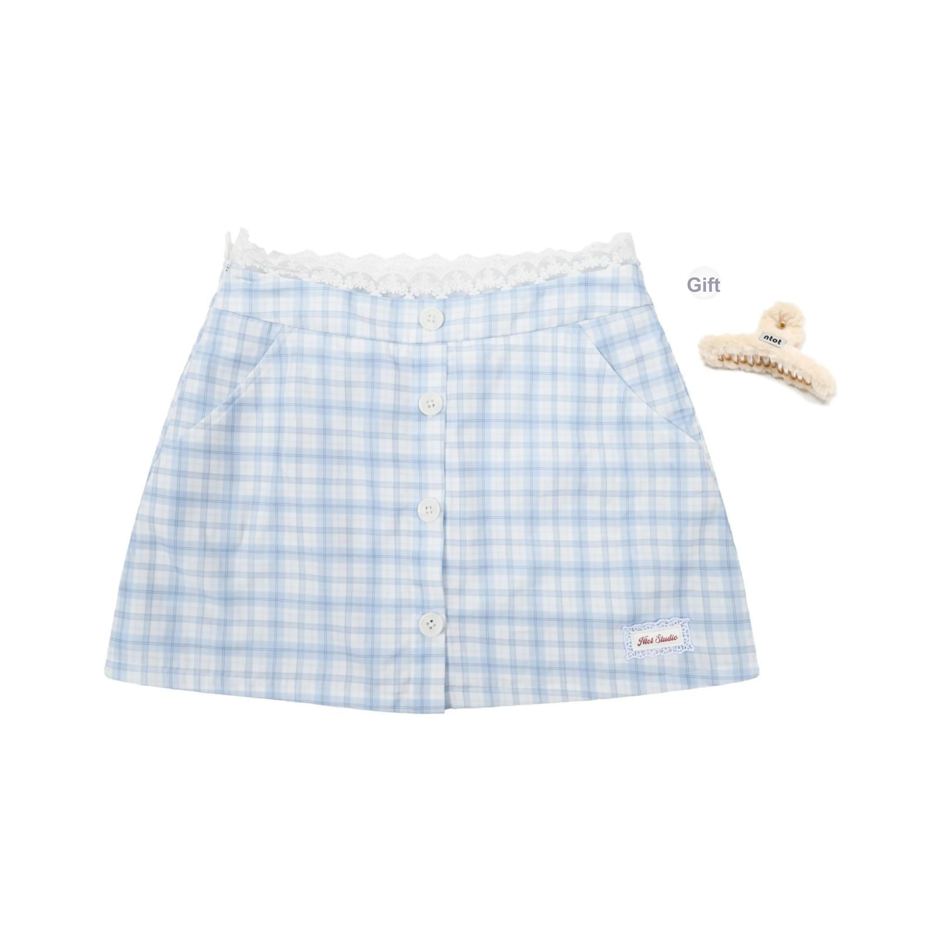 Umoumo Casual Short Skirts Women's Blue