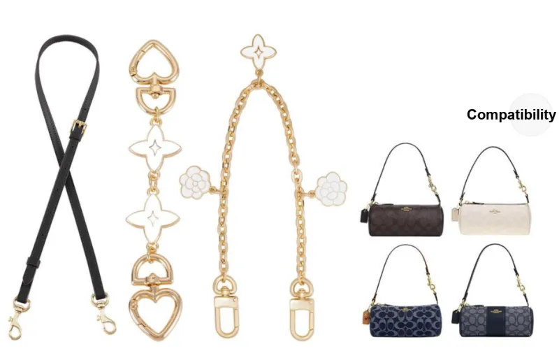Lan Bao Fan Metal Alloy Bag Accessory Women's Gold-25