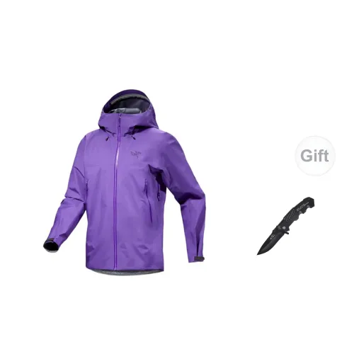 Arcteryx Beta Series Windbreaker Jackets Men Silver Dream Purple