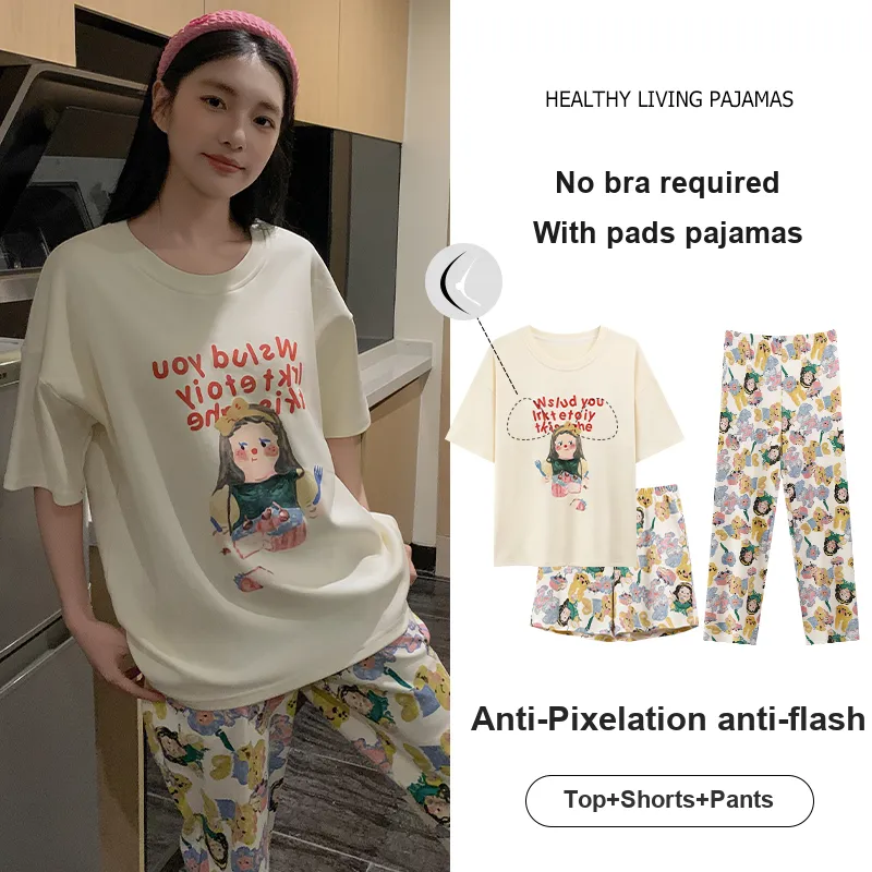FENTENGCARE Pajama Set Women's Apricot-3