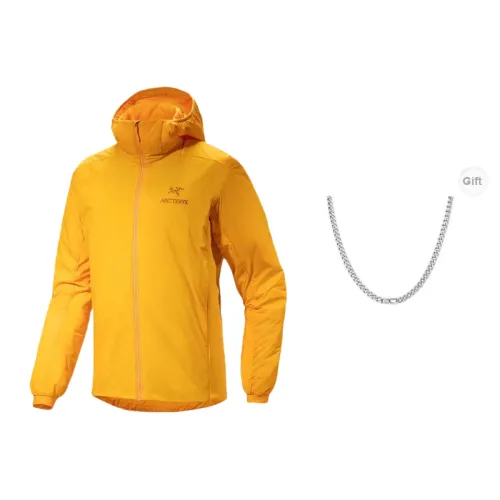 Arcteryx Beta Series Puffer Jackets Men Ezi Orange With Free Necklaces