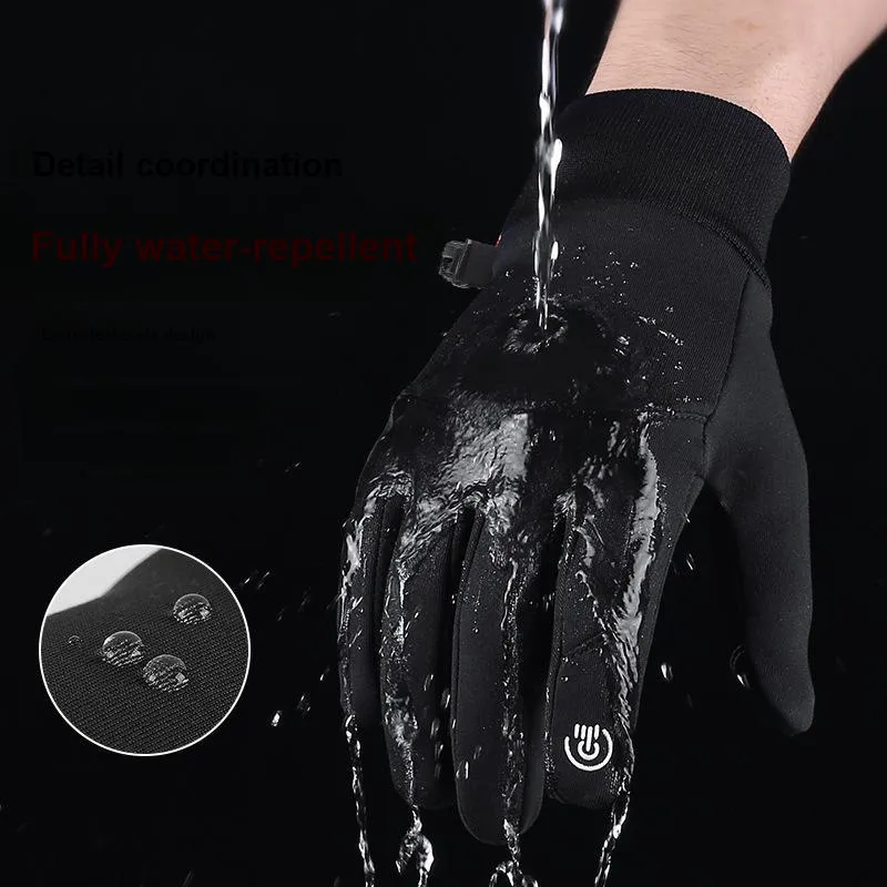 Cool Riding Treasure Riding Equipment Cycling Glove Unisex Polyester, Silicone Black, Gray-2