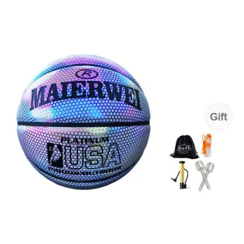 Melway PU Basketball Dazzling Color Size 7 Glow In The Dark Unisex
