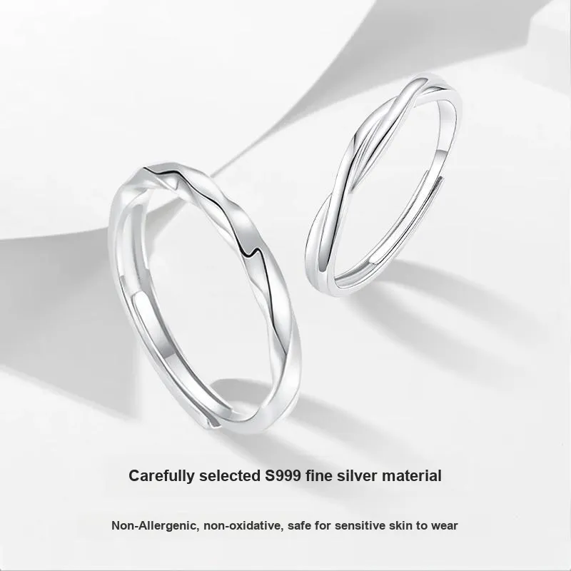 MISS TOOYA S999 Fine Silver Rings Unisex-2