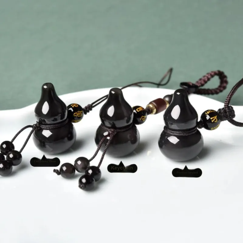 EADDA JEWELRY Natural Obsidian Pendants Unisex-6