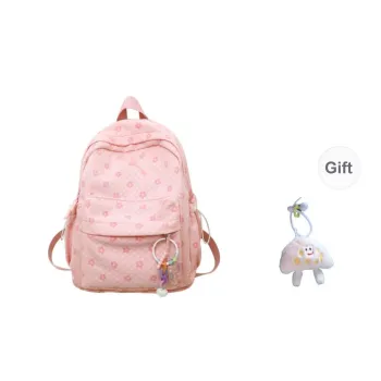 URBAN FOREST Nylon Backpack Unisex Pink/Black/Green/Blue/White