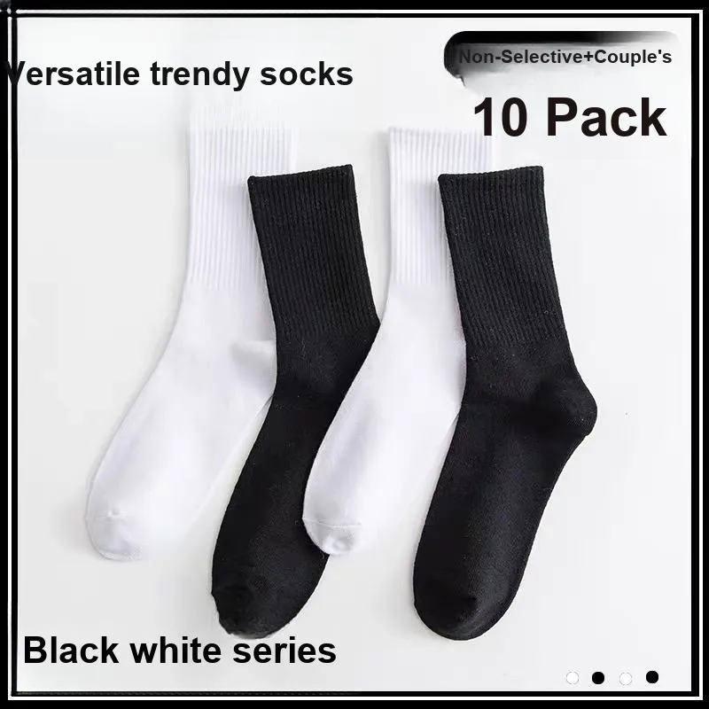 MIIOW Mid Calf Socks Unisex Shopping Bag 10 Pack-2