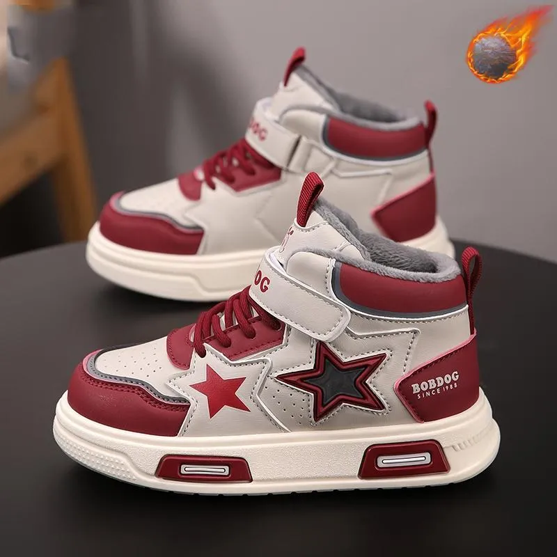 BOBDOG Slip-Resistant Anti-Kick Wear-Resistant Warm Kids' Skateboarding Shoes Kids'-11