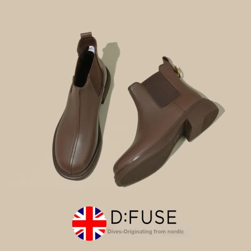 D:FUSE SCANDINAVIA Short Chelsea Boots 3.5cm Women's-12